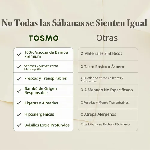 Vista 7 de TOSMO Juego de sábanas de lujo refrescantes - 100% viscosa de bambú, juego de ropa de cama de 4 piezas (tamaño King) - bolsillos extra profundos