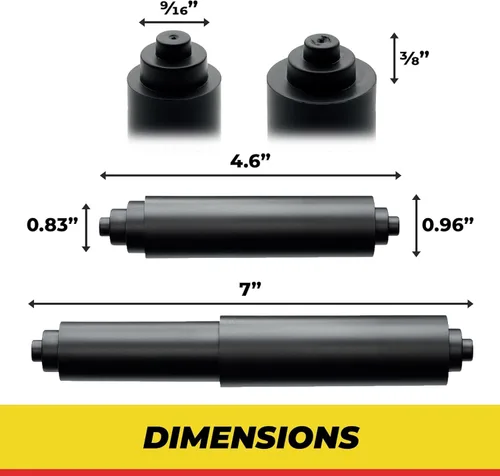 Vista 7 de Qualihome Rodillo de Reemplazo Universal de Portarrollos de Papel Higiénico con Resorte de Plástico (1, Negro.)