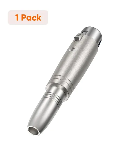 Vista 7 de XLR 3 Pin hembra a 1/4" 0.250 in hembra adaptador de enchufe 1/4 pulgadas TRS a XLR Para micrófono, mezclador, altavoz, amplificador, estudio