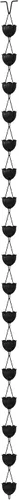 Vista 8 de Rain Chains Direct - Cadena de lluvia de tulipán - 8.5 pies - Aluminio recubierto de polvo negro - Cadenas de lluvia premium para canalones