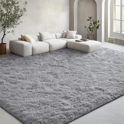 Vista 18 de EVOIONOS Alfombra Redonda Negra para Dormitorio, 4x4 Pies Alfombra de Área Circular Suave y Esponjosa para Sala de Estar, Alfombra Circular de Felpa