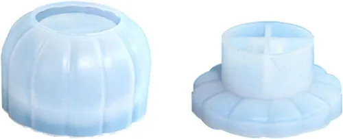 Vista 4 de Molde de tarro de resina de calabaza con tapa, molde de silicona para manualidades de bricolaje de resina epoxi, caja de joyería, contenedor
