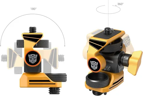 Vista 4 de SMALLRIG Soporte de monitor de cámara ajustable para estilo ARRI (edición Bumblebee), giro de 360° y soporte de inclinación de 180°, soporte