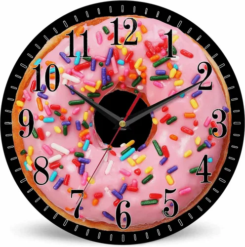 Vista 19 de Mxocom Reloj de pared de cocodrilo verde de dibujos animados con dientes, lindo estilo divertido de 10 pulgadas, silencioso, sin tictac, funciona