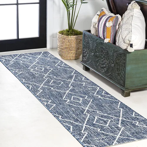 Vista 12 de Eyely BMS128A-28 - Alfombra tribal de Papá Noel Mónica Carwa con diseño de enrejado de diamantes para interiores y exteriores, estilo bohemio