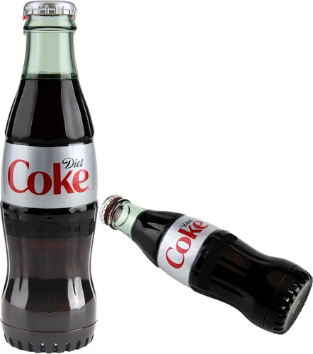 Vista 8 de Altavoz Bluetooth oficial en forma de botella Coca-Cola - Altavoz inalámbrico portátil con Bluetooth 5.0, graves profundos, entrada AUX, batería
