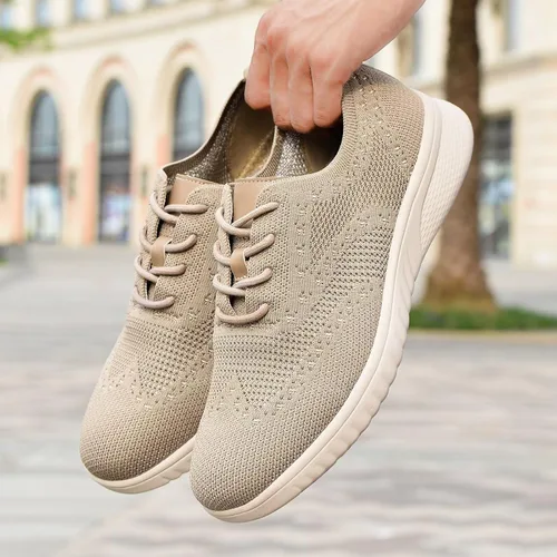 Vista 4 de TIOSEBON Zapatos deportivos Oxoford para caminar para hombre, zapatos casuales de malla de trabajo