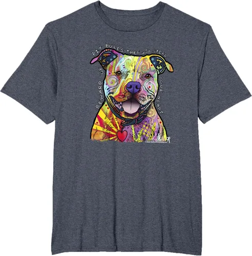 Vista 63 de Beware Of Pit Bulls, Dean Russo Pitbull Original - Camiseta para amantes de los perros, Negro