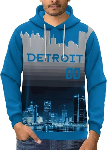 Vista 16 de Custom Football Hoodies City Night Skyline Personalized Sweatshirt Name Number Fan Gift Pullover for Men Women Youth