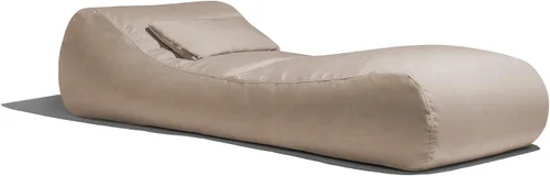 Vista 8 de Arlo - Puf para exteriores, tumbona reclinable para piscina y patio, lino Linaza