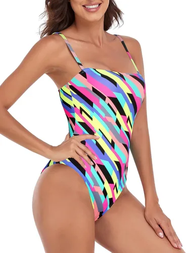 Vista 3 de RELLECIGA Bañadores Bandeau de una pieza para mujer