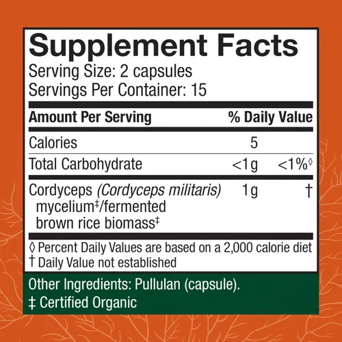 Vista 2 de Host Defense® Cordyceps Cápsulas, 30, 1