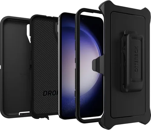 Vista 4 de OtterBox Funda para Galaxy S23+ Defender Series - Una sola unidad se envía en bolsa de plástico, ideal para clientes empresariales, color negro