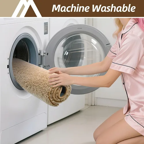 Vista 5 de COSY HOMEER Alfombras extra gruesas para el baño, tapetes de baño antideslizantes, tapete de felpa suave, peludo y 100% micro poliéster, tapete