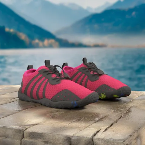 Vista 2 de Zapatillas para el agua hiitave para hombre y mujer, de secado rápido, zapatillas tipo calcetín estilo barefoot, para surf, caminar por el río