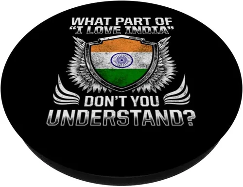 Vista 2 de India Indian Roots Indian Heritage Proud Indians Flag PopSockets Swappable PopGrip