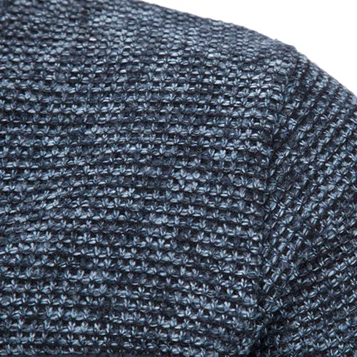 Vista 6 de LCMTWX Chaqueta térmica gruesa de invierno para hombre, cuello alto, suéter de empalme de punto, abrigo casual, elegante acolchado para hombre