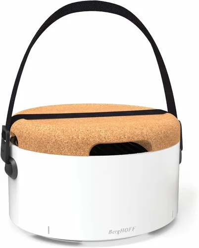 Vista 2 de BergHOFF LEO - Parrilla portátil para barbacoa de mesa con base resistente al calor, correa fácil de transportar y asas desmontables, elementos