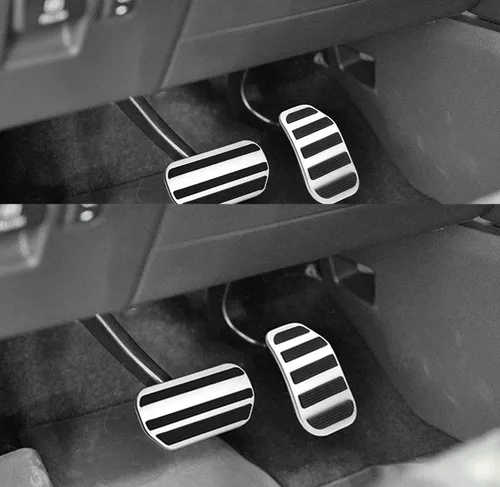 Vista 3 de Fundas de pedal de gas para Ford F-150 2021 2022 con f150 2023 2024, pastillas de pedal de freno de acelerador, accesorios de aluminio inoxidable