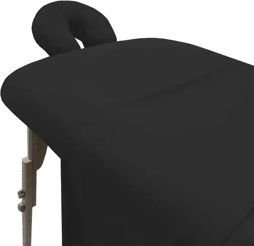 Vista 10 de London Linens Juego de sábanas de microfibra suave para mesa de masaje de 3 piezas, incluye funda para mesa de masaje, sábana bajera ajustable