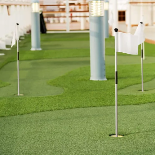 Vista 7 de Pelopy Juego de 3 palos de golf para poner golf, palo de bandera verde para patio, portátil, fibra de vidrio, 2 secciones para astillar, campo