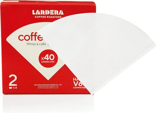 Vista 2 de Filtros de café blanco blanqueados con oxígeno #2 compatibles con Hario para gotero V60, 40