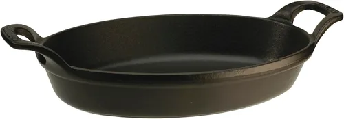 Vista 2 de Staub Plato para asar ovalado de 8 1/4 pulgadas, negro mate