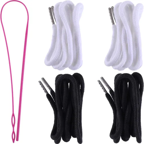 Vista 13 de Jetec Cordones de repuesto con cordón fácil de enhebrar para pantalones deportivos, pantalones cortos, pantalones, chaquetas (beige, azul marino)