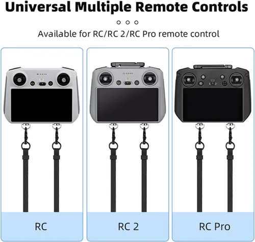 Vista 3 de Correa de cordón para el cuello para DJI RC/RC 2/RC Pro Accesorios de control remoto ajustable y desmontable Correa de cuello Rc con tornillos