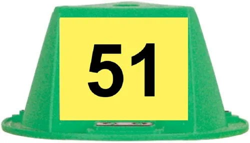 Vista 9 de Toppers magnéticos para techo, sombreros magnéticos para automóvil, juego de 10 unidades, con numeración (azul, numerados del 1 al 10)