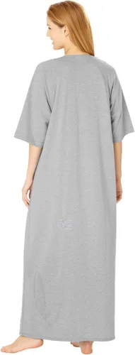 Vista 7 de Dreams & Co. Bata larga de rizo francés con cremallera frontal para mujer, talla grande