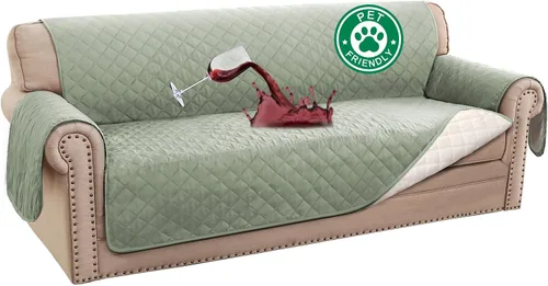 Vista 13 de Turquoize Funda 100 % impermeable para sillón de ala, protector de sofá, triple antideslizante, protector de muebles para mascotas, niños, perros
