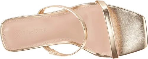 Vista 8 de The Drop - Sandalias de tacón alto Avery con dos correas y punta cuadrada para mujer