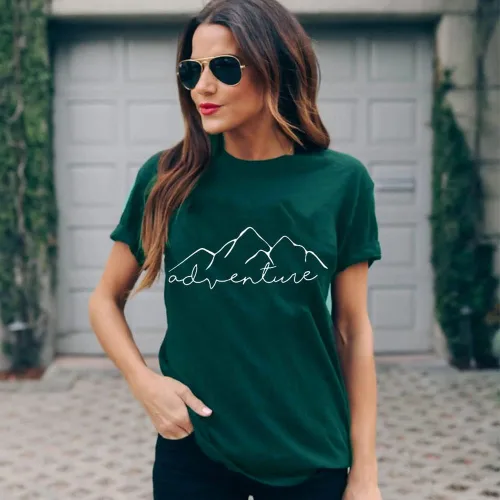 Vista 5 de Camiseta deportiva sin mangas para mujer, diseño de aventura de montaña, senderismo, campamento, divertida camiseta deportiva