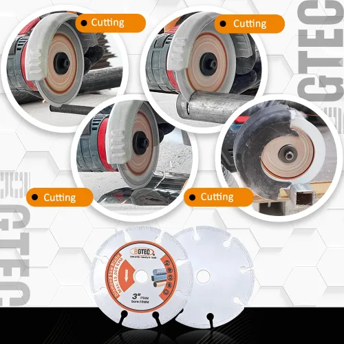 Vista 70 de BGTEC Hoja turbo de granito de diamante, disco de corte de 3 pulgadas/2.953 in para hormigón, hormigón reforzado, piedras artificiales duras