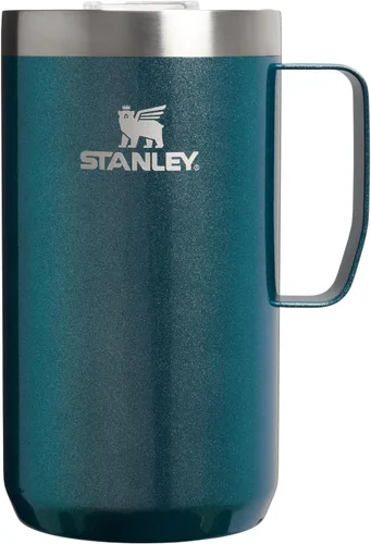 Vista 18 de STANLEY Everyday Camp Mug de 24 onzas, tapa para beber, taza para café, té y bebidas, taza de café aislada de acero inoxidable, sin BPA, color ceniza