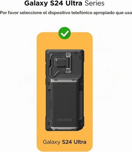 Vista 8 de VRS DESIGN Damda Glide DuoGuard para Samsung Galaxy S24 Ultra Funda para Teléfono (2024), Funda Protectora Premium Resistente de Lente de Cámara