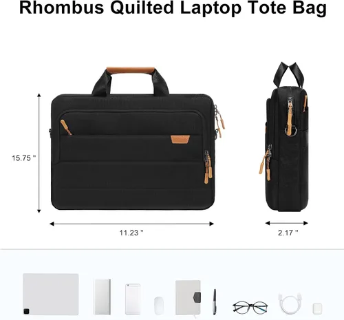 Vista 3 de MOSISO Laptop Bag for Men, Computer Bags Laptop Briefcase Bag with Trolley Sleeve&Front Rectangle&Horizontal Pockets