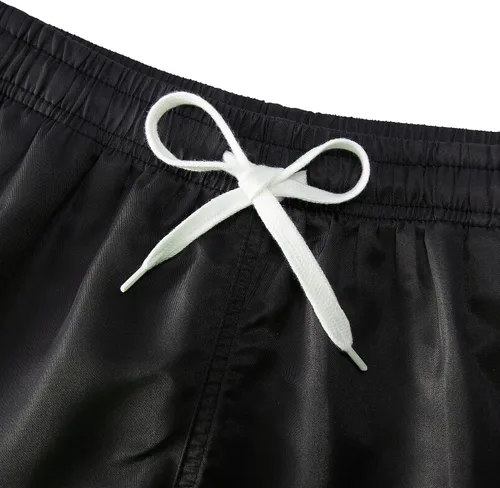 Vista 3 de Idgreatim Pantalones cortos de playa negros para mujer estilo casual con cordón pantalones de natación geniales para fiestas en la piscina deportes