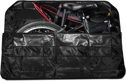 Vista 7 de CamGo Bolsa de transporte plegable de bicicleta de 26 pulgadas - Funda impermeable para viaje en tren aéreo