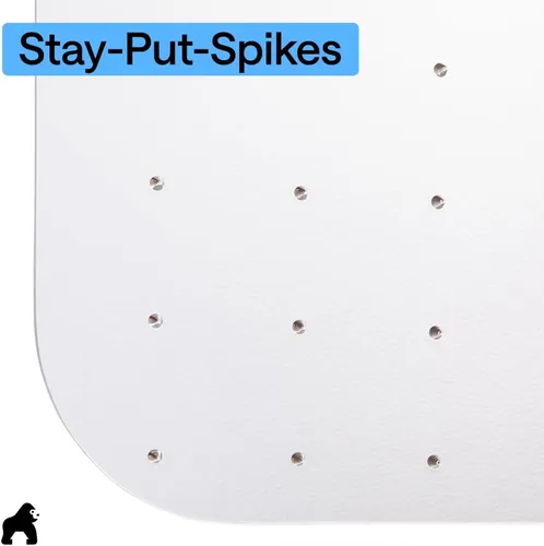 Vista 8 de GORILLA GRIP Tapete antideslizante para silla de oficina para suelos de alfombra, protector de suelo alfombrado suave debajo del escritorio, tapetes