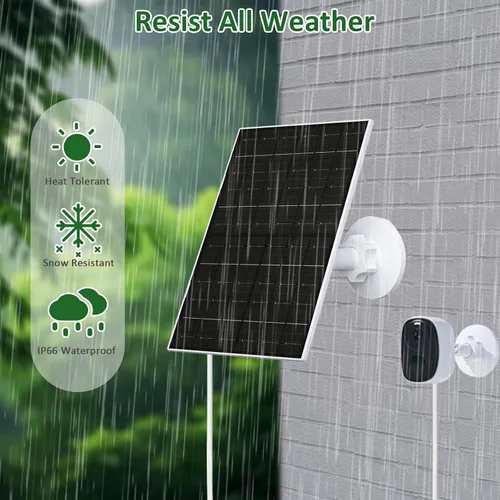 Vista 6 de Zivif Panel solar para cámara Arlo, cargador solar de 7 W compatible con Essential 2K (2ª generación), cámaras Essential XL y Spotlight, IP66