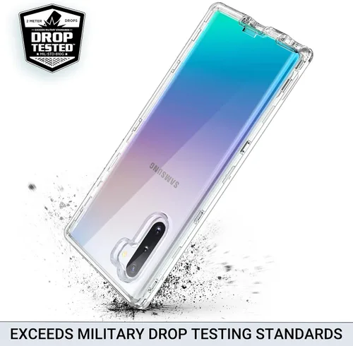 Vista 6 de ULAK Funda para Galaxy Note 10, resistente a los golpes, resistente, funda protectora transparente de TPU suave para Samsung Galaxy Note 10 de 6.3