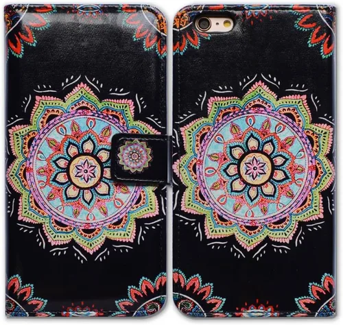 Vista 27 de Bcov Funda para iPhone SE 2022/iPhone SE 3ª Gen/iPhone SE 2020, Funda de piel con tapa de gato blanco y gato negro con ranura para tarjeta con Gato