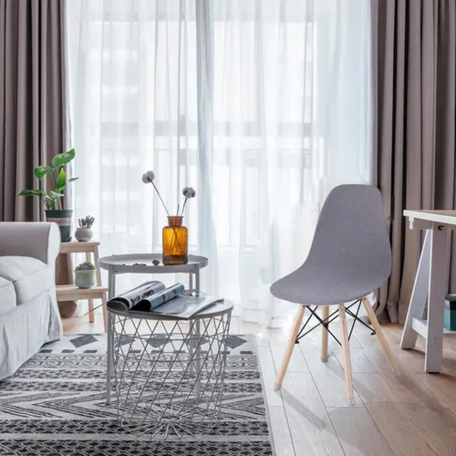 Vista 4 de Juego de 6 fundas para sillas laterales de comedor, reutilizables, inspiradas en Eiffel, DSW, Elasti, fundas protectoras para sillas de salón sin