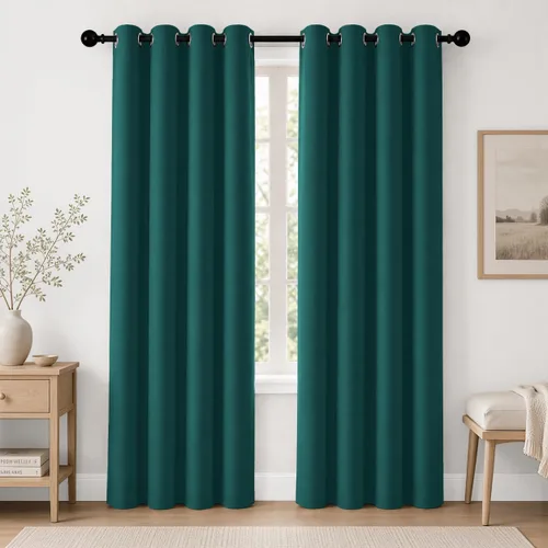 Vista 76 de Cortinas de oscurecimiento de habitación de 84 pulgadas de largo para dormitorio, sala de estar, cortinas térmicas aislantes con ojales
