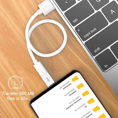 Vista 4 de Adaptador Micro USB a USB C (paquete de 4), adaptador Micro-USB hembra a USB-C macho OTG compatible con Samsung Galaxy, LG, Huawei, teléfonos