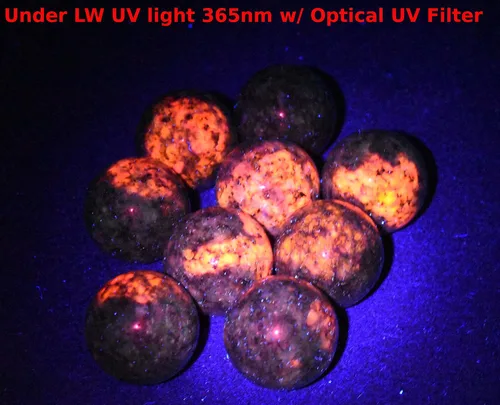 Vista 3 de HQRP 0.984 in Rubí rojo púrpura en esfera de zoisita verde pulido piedra preciosa natural cristal mineral UV reactivo coleccionable bola - China