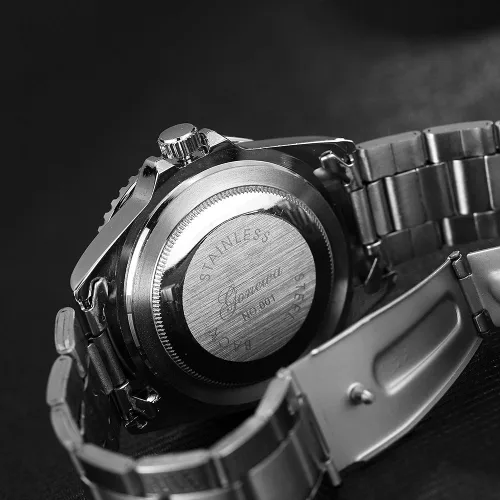 Vista 6 de GONEWA - Reloj de pulsera analógico de cuarzo para hombre, de acero inoxidable, con fecha, para hombre