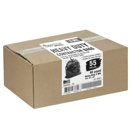 Vista 7 de Ultrasac Bolsas para Contratistas de Servicio Pesado de 55 Galones - (40 Unidades, 3 MIL) - 38" x 58" - Forros Grandes de Plástico Negro para Botes